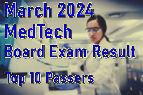 TOP 10: March 2024 MedTech Board Exam Results.